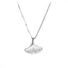 2020 Hot Sale Ginkgo Biloba Pendants Necklaces for Women Elegant Leaf Drop Necklace 925 Sterling Silver Fine Jewelry