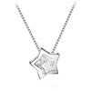 2020 New Fashion Double Stars Nesting Pendants Necklaces Real 925 Sterling Silver Fine Jewelry for Woman Collar Colar