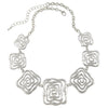 Shineland 2021  Choker Necklace Women Trendy  Flower Chunky Chains Statement Necklace Ethnic Jewelry