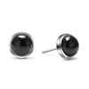 925 Sterling Silver Simple Black Round Stud Earrings For Women&Men Fashion Sterling-silver-jewelry Brincos Wholesale