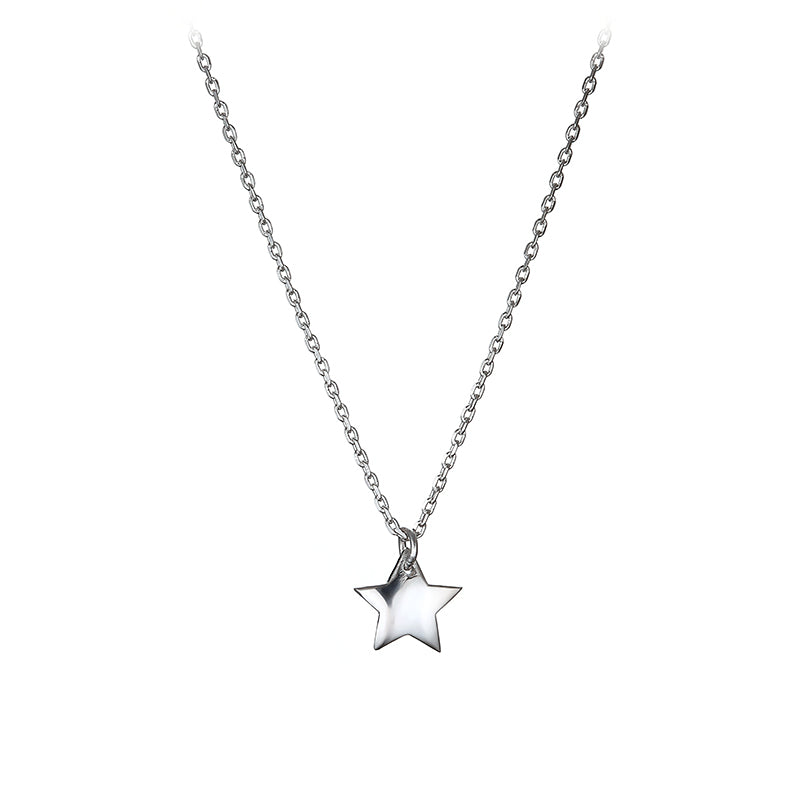 Elegant 925 Sterling Silver Star Pendants & Necklace For Women Fashion Prevent Allergy Statement Necklace Fine Jewelry