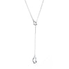 Fashion 925 Sterling Silver Jewelry Wave Round Pendant Y Shape Fine Necklaces for Women GirlS Engagement Wedding Gifts