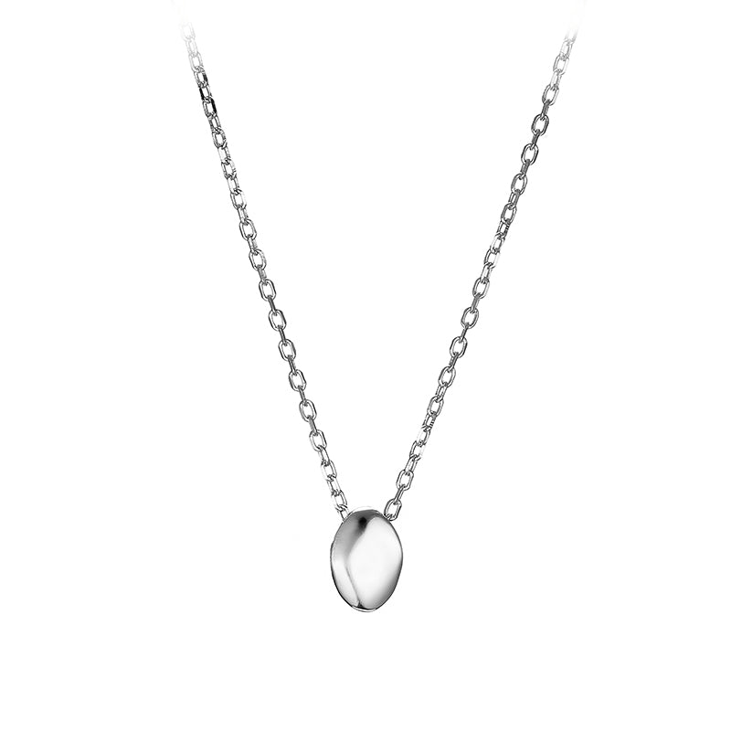 Fashion Simple Choker Necklace for Women 2020 Cute Oval Pendants Necklaces 925 Sterling Silver Jewelry for Women Gift