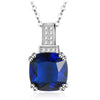 High Quality Square Zirconia Pendants 925 Sterling Silver Chain Necklace for Women Engagement Wedding Jewelry Gifts