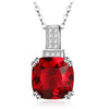 High Quality Square Zirconia Pendants 925 Sterling Silver Chain Necklace for Women Engagement Wedding Jewelry Gifts