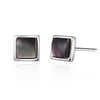 Natural Opal Stone Square Stud Earrings for Women 925 Sterling Silver Fine Earring Unisex Jewelry Boucles D Oreille