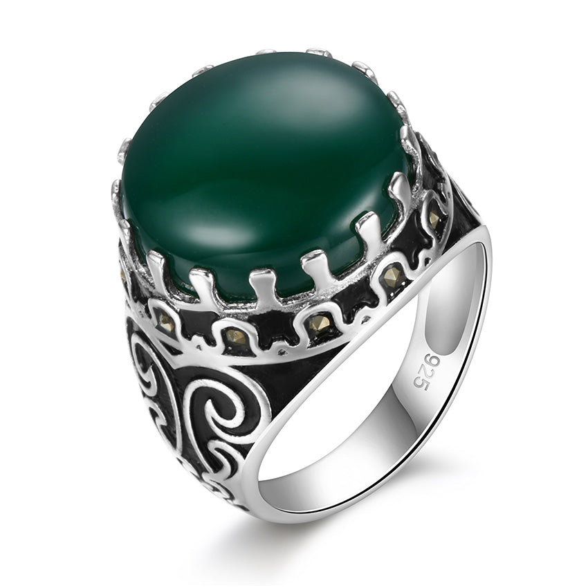 Pure 925 Sterling Silver Charm Rings For Men Women Vintage Luxury Hollow Engraved Flower Ring Fine Jewelry for Wedding