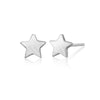 Real 925 Sterling Silver Star Stud Earrings For Women Lady Authentic Brushed Silver Unisex Earrings Fine Jewelry Gift