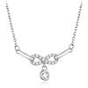 Romantic Infinity symb Pendant Necklace 925 Sterling Silver Necklaces Clavicle Chain Jewelry for Women Best's Gifts