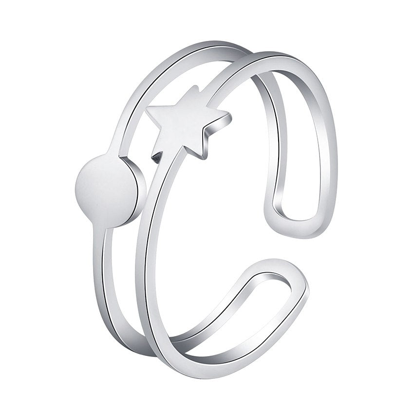 Star&Round Finger Ring For Women Wedding 925 Sterling Silver Jewelry 2020 New Collection Bijoux Pendientes Anillos
