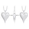 Steampunk Silver Gold Color Alloy Heart Necklaces Pendant Double Side Unique Long Colliers for Women Punk Jewelry Gift