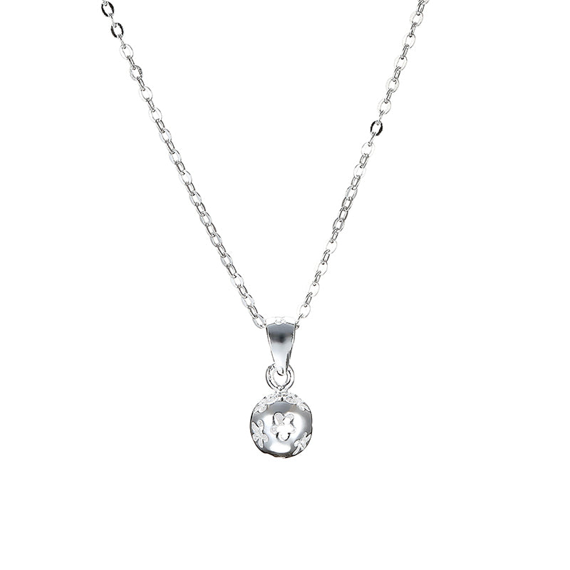 Sweet Hollow Daisy Flower Ball Necklaces&Pendants 925 Sterling Silver Jewelry For Women Birthd Collier Choker Collar