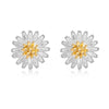 Trendy 100% 925 Sterling Silver Darling Daisy Stud Earrings Beautiful Flower Earring For Women Girls Fine Jewelry Gift