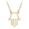 Unisex Fashion Hollow Palm Pendants Beaded Necklaces Women&Man Party Palm Necklaces Collar 925 Sterling Silver Jewelry
