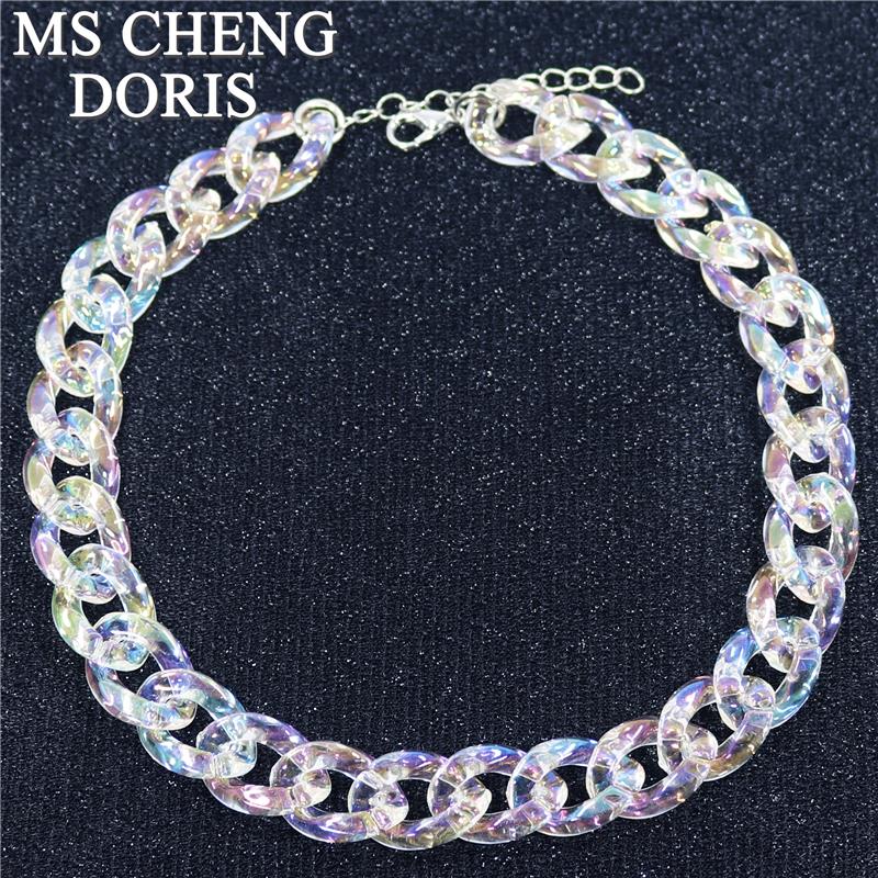 Shining Acrylic Handmade Candy Color Cute Judy Cartoon Bear Charm Necklace For Women Girl Daily Jewelry Party Gifts