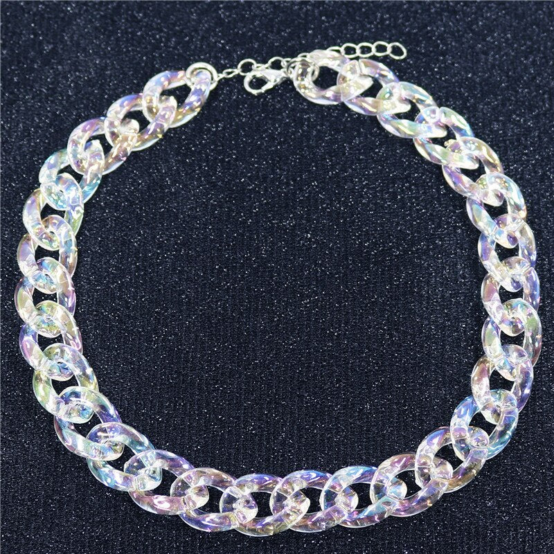 Shining Acrylic Handmade Candy Color Cute Judy Cartoon Bear Charm Necklace For Women Girl Daily Jewelry Party Gifts