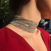 Shining rhinestone multi-layer chain choker necklace for women party club jewelry luxurious clavicle chain