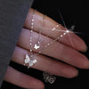 Shiny Butterfly Pendant Necklace For Women Girls Multi-Layer Link Chain Clavicle Choker Necklace Wedding Party Jewelry Gifts