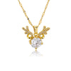 Shiny Crystal Antler Deer Pendant Necklace For Women Girls Vintage Necklaces Korean Style Couple Jewelry Christmas Gift colar