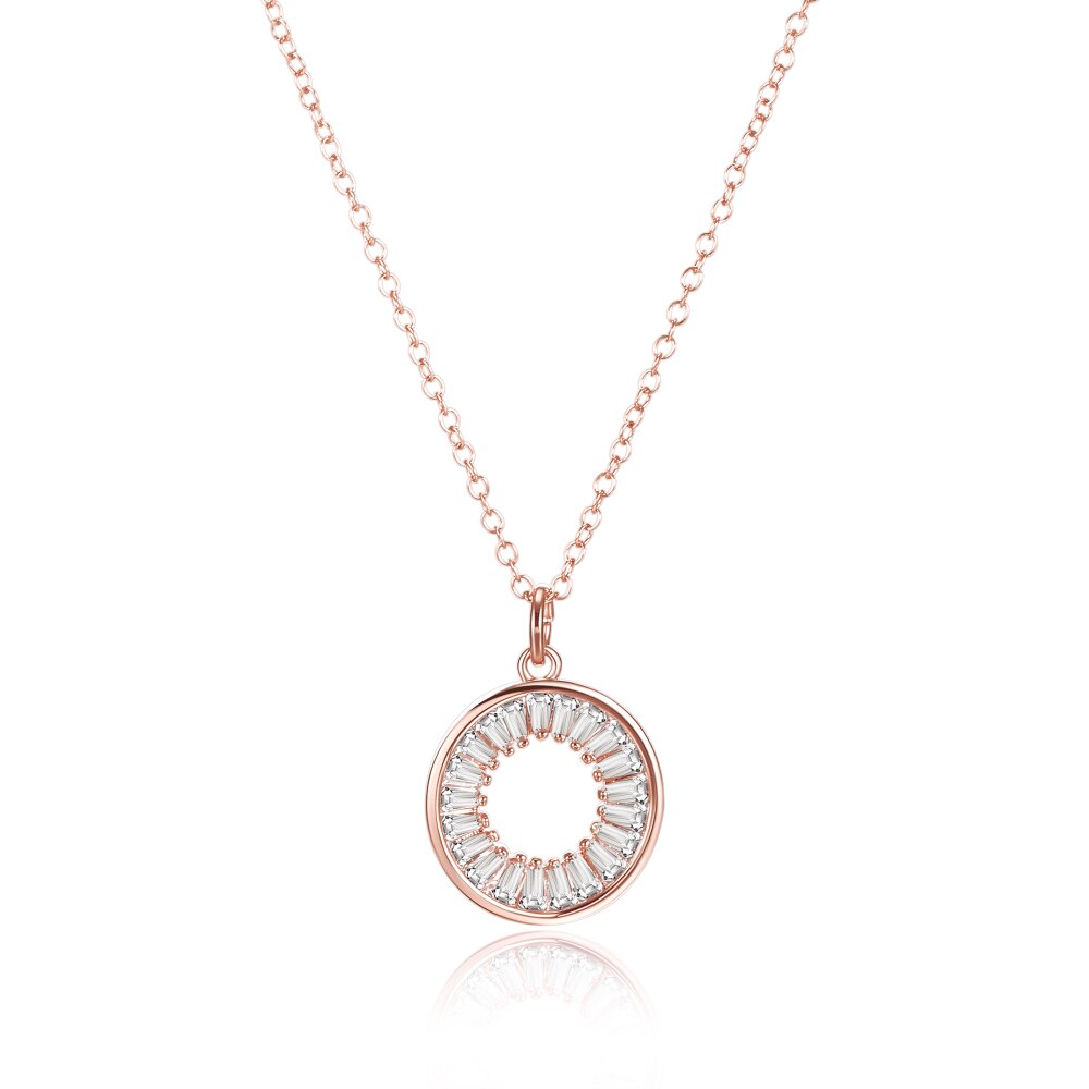 Shiny Paved Tiny CZ Circle Round Choker Necklaces Pendant Gold Silver Color Chain Trend Jewelry For Women 2022