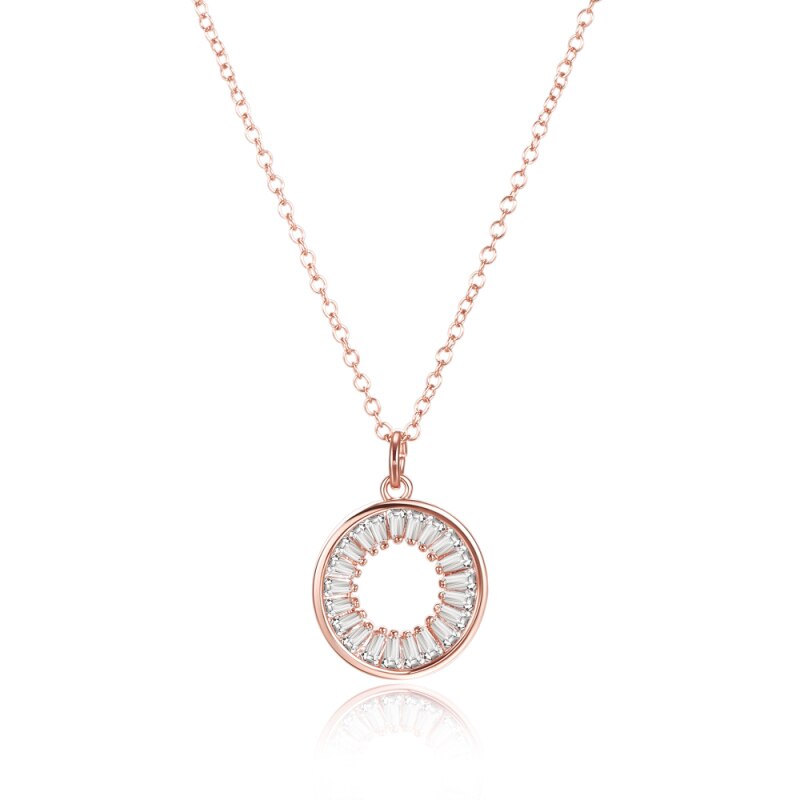 Shiny Paved Tiny CZ Circle Round Choker Necklaces Pendant Gold Silver Color Chain Trend Jewelry For Women 2022