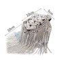 Shiny Tassel Rhinestone Epaulet Brooch Handmade Clothing Accessories Shoulder Jewelry Crystal Chain Epaulette