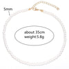 Short Pearl Choker for Women Irregular Imitation Pearl Gold Color Chain Choker Necklaces for Ladies Boho Neck Jewelry Collar