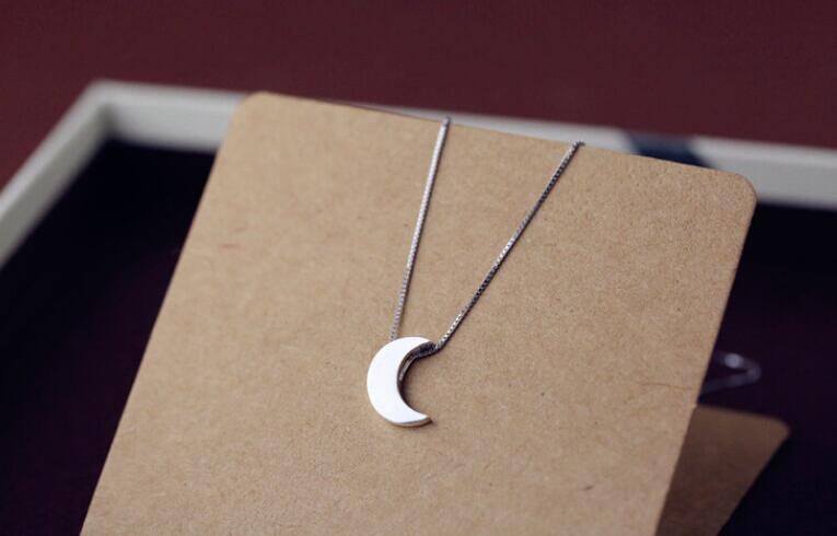 Vintage Matte Crescent Moon Choker Necklace Women Moon Necklaces & Pendants Pendant Necklace collier bijoux femme