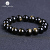 10/12/14mm Obsidian Strand Bracelet Bangle Beads Wristband Charm Bracelets for Women Natural Stone