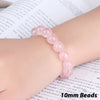 8mm/10mm Pink Crystal Strand Bracelet Bangle Beads Wristband Charm Bracelets for Women Natural Stone