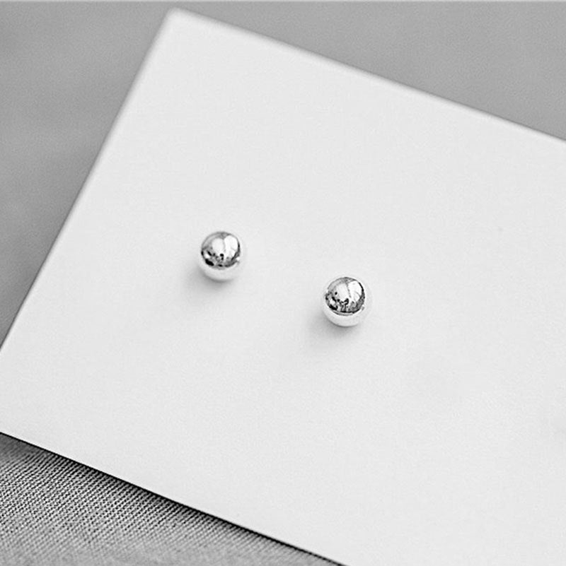 Classic Sample Round 925 Sterling Silver Earring S925 Stud Earrings for Women Girls Fashion Jewelry BIG SAVE