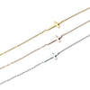 Sideways Cross Choker Necklace for Women Three Colors Stainless Steel Simple Small Cross Pendant for Women Girls Gifts
