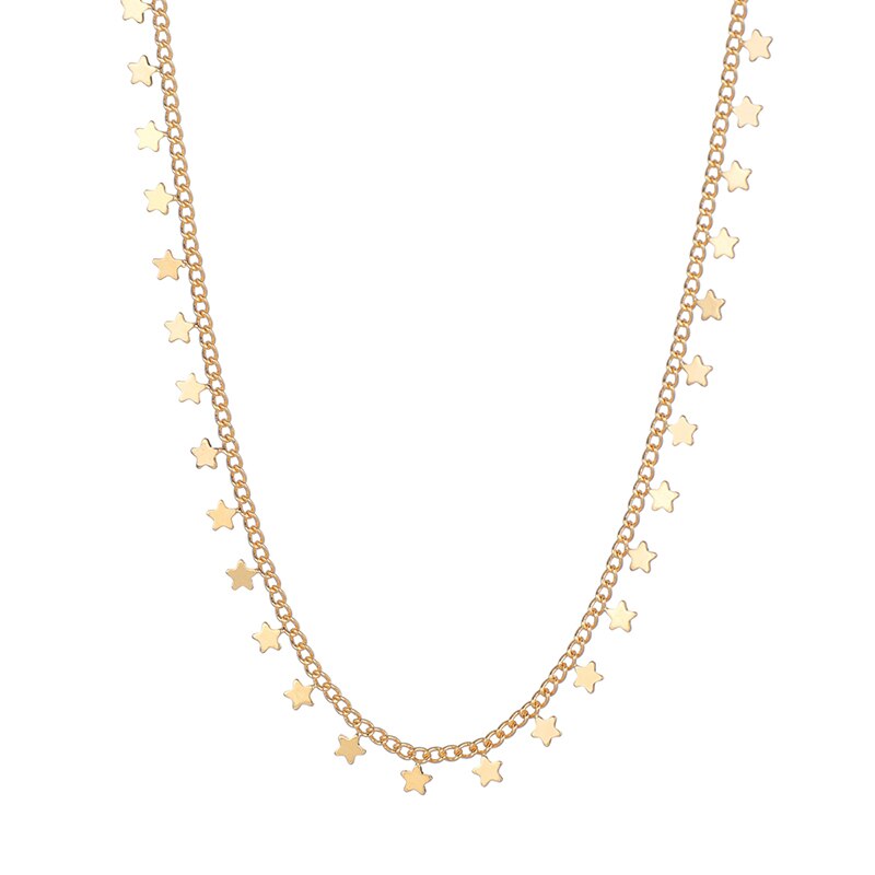 Sifisrri 2021 Vintage Stainless Steel 3 layers Stars Cross Choker Necklace for Women Girl Birthday Gift Jewelry Collar