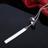 Silver 925 Long Circle Bar Pendants Necklace Chains For Women Valentine's Gift Jewelry