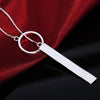 Silver 925 Long Circle Bar Pendants Necklace Chains For Women Valentine's Gift Jewelry
