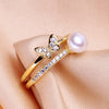 Silver 925 ring female jewelry ring pearl jewelry butterfly fashion 6-7mm oblate aniline stackable rings indian jewelry