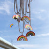 Silver Chain Rainbow Pendant Stainless Steel Choker Necklace Women Statement Collares Bohemian Jewelry Gift Collier Cheap