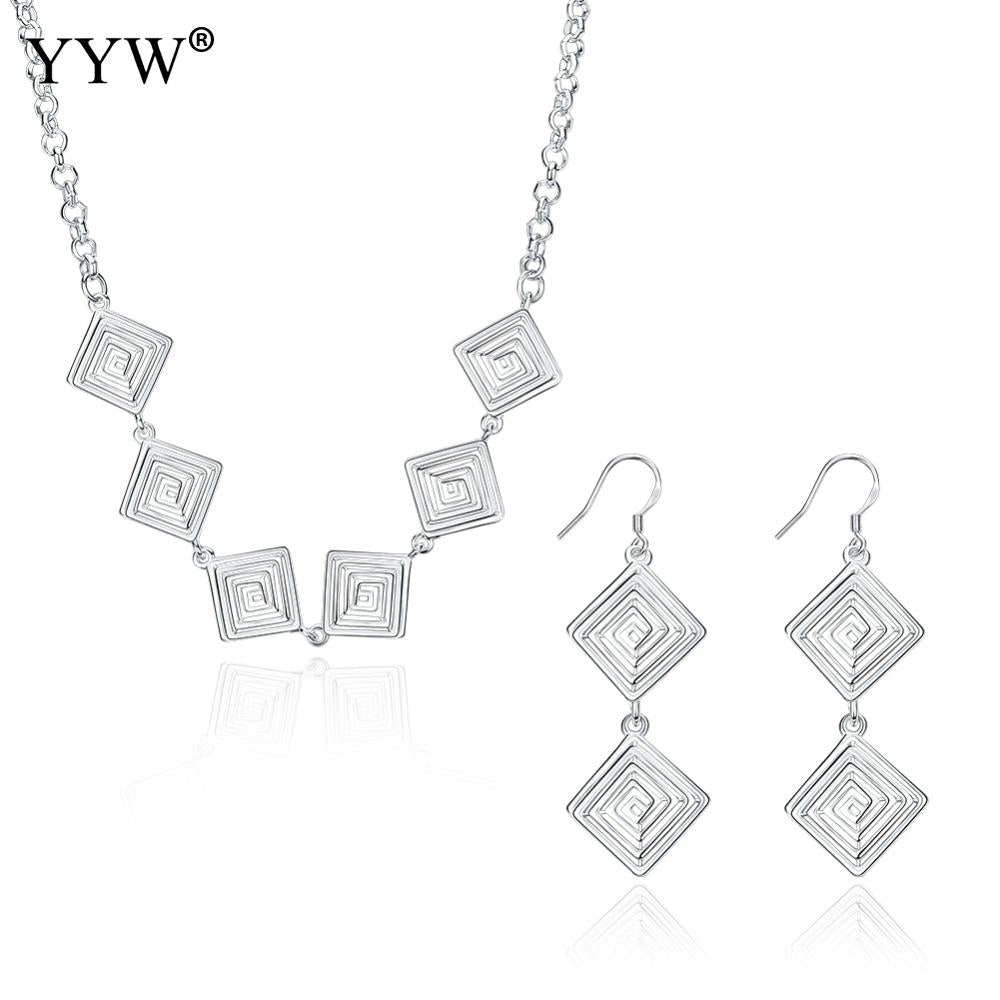 Silver Choker Necklace Set Earrings Factory Price Wedding Bridal Bridesmaid African 2020 Fine Jewelry Sets