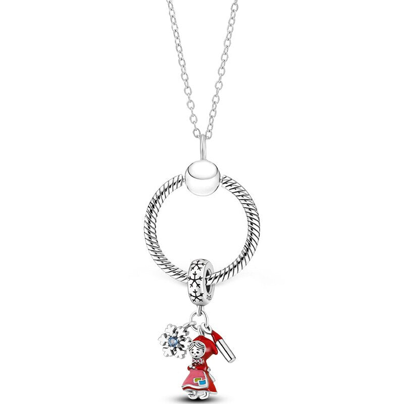 Silver Color 45cm Chain Necklace For Men Women Girls Crystal Pendant Necklaces Jewelry Gift Collares Para Mujer 2022 New