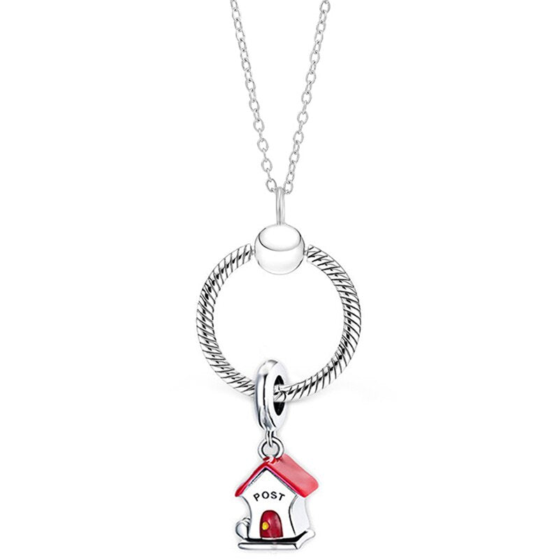 Silver Color 45cm Chain Necklace For Men Women Girls Crystal Pendant Necklaces Jewelry Gift Collares Para Mujer 2022 New