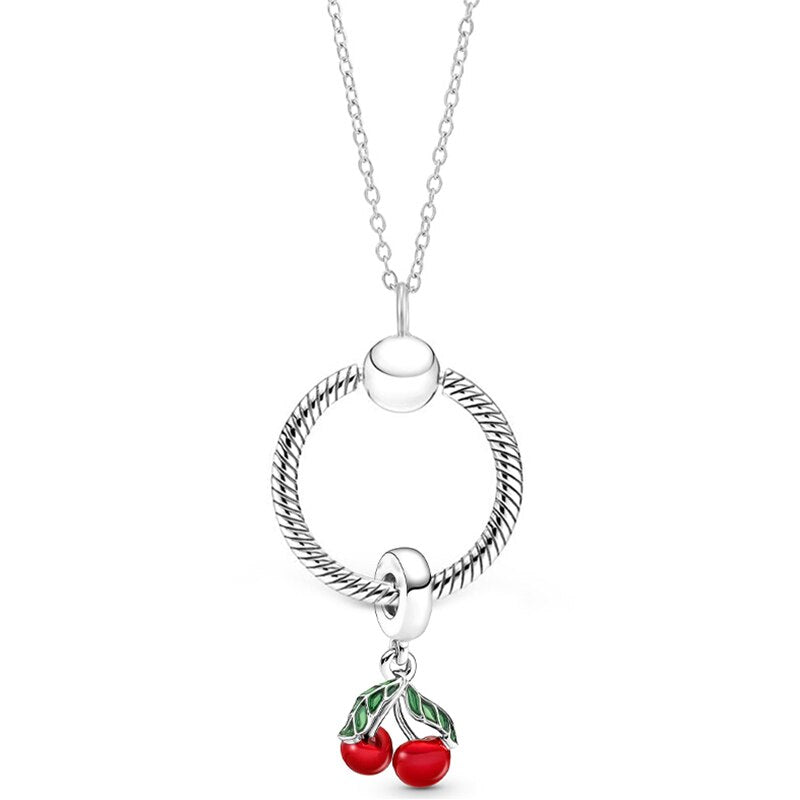 Silver Color 45cm Chain Necklace For Men Women Girls Crystal Pendant Necklaces Jewelry Gift Collares Para Mujer 2022 New