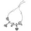 Silver Color Airplane &amp; Earth Pendant Charm Bracelets With Bag &amp; Camera Beads Adjustable Chain Bracelet For Women Jewelry Gift