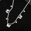 Silver Color Butterfly Pendant Necklace for Women Shiny Crystal Clavicle Chain Design Jewelry Anniversary Gift 2022