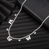Silver Color Butterfly Pendant Necklace for Women Shiny Crystal Clavicle Chain Design Jewelry Anniversary Gift 2022