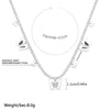 Silver Color Butterfly Pendant Necklace for Women Shiny Crystal Clavicle Chain Design Jewelry Anniversary Gift 2022