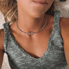 Silver Color Clavicle Necklace for Women Charms Tie Hollow Geometric Alloy Metal Open Jewelry Accessories Collar