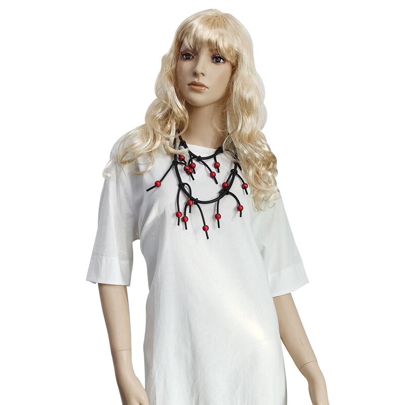 Silver Color  Handcrafted Necklace Choker Rubber Jewelry Trinket Christmas necklaces Geometric Minimalist Art Street Style Punk