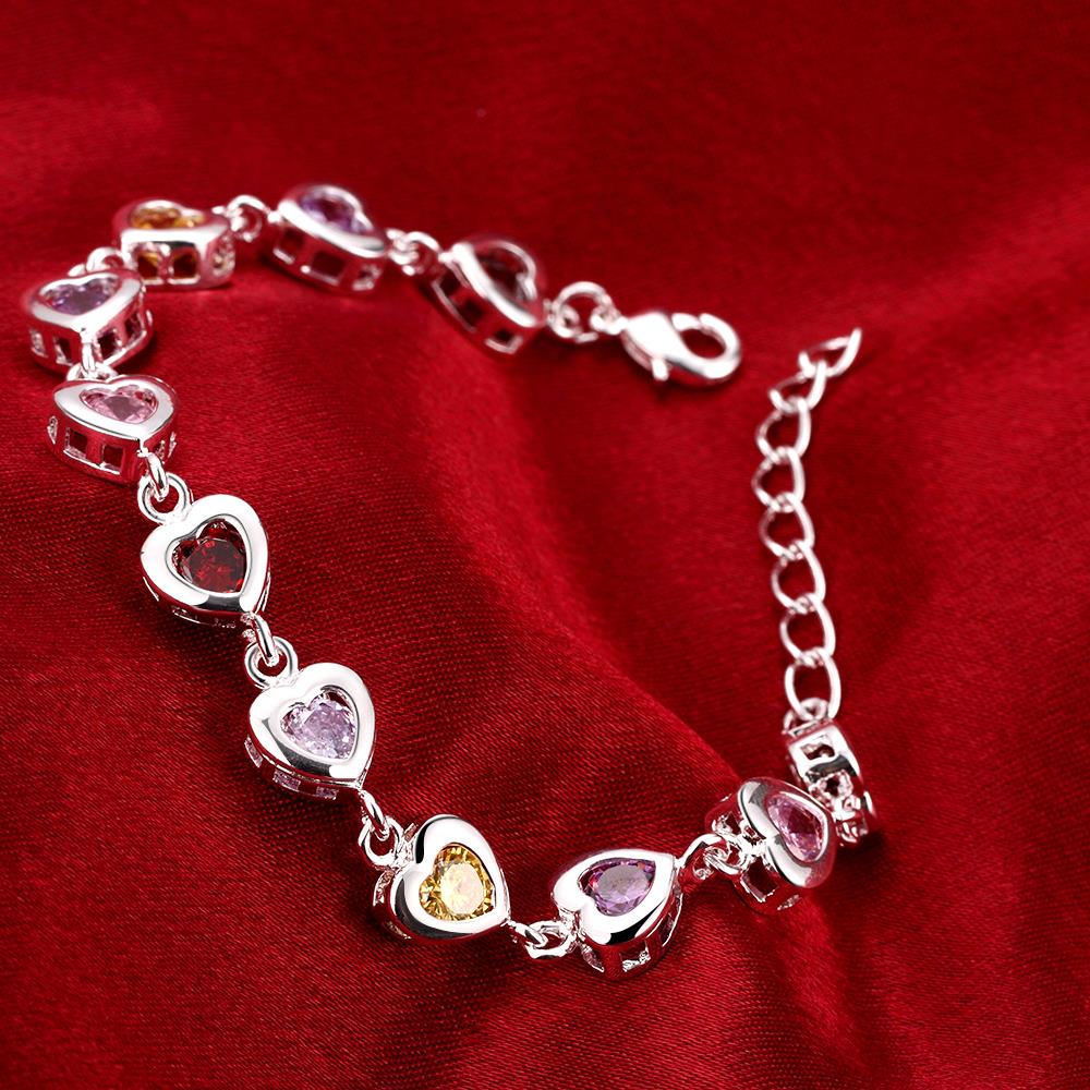 Silver Color Heart Crystal Chain Bracelet For Women  Designer Jewelry 2022 Trend  Christmas GaaBou Jewellery