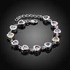 Silver Color Heart Crystal Chain Bracelet For Women  Designer Jewelry 2022 Trend  Christmas GaaBou Jewellery
