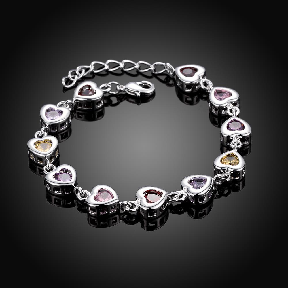 Silver Color Heart Crystal Chain Bracelet For Women  Designer Jewelry 2022 Trend  Christmas GaaBou Jewellery